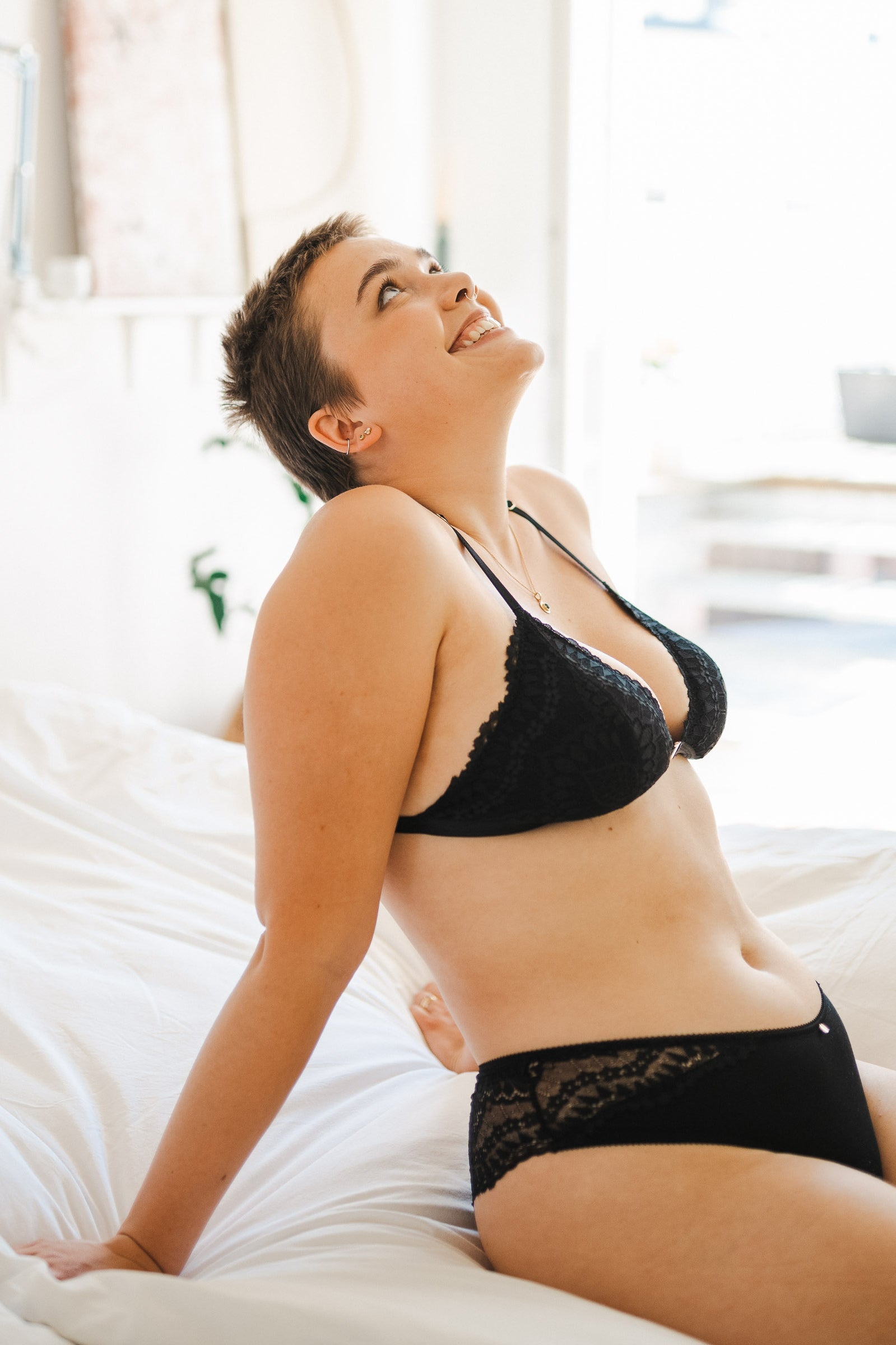 sexy underwear women schwarze Spitze Dessous fair produziert