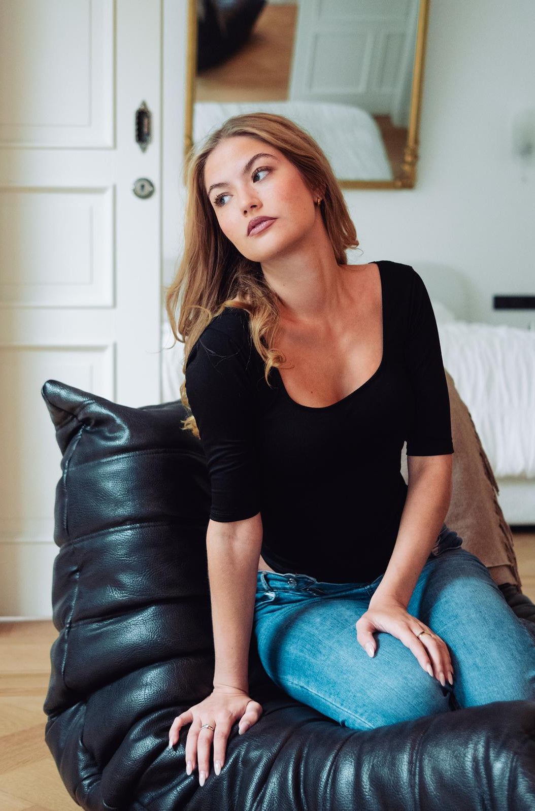 schwarzer Spitzen-Body Holiday Look bequem und fair produziert von Coco Malou