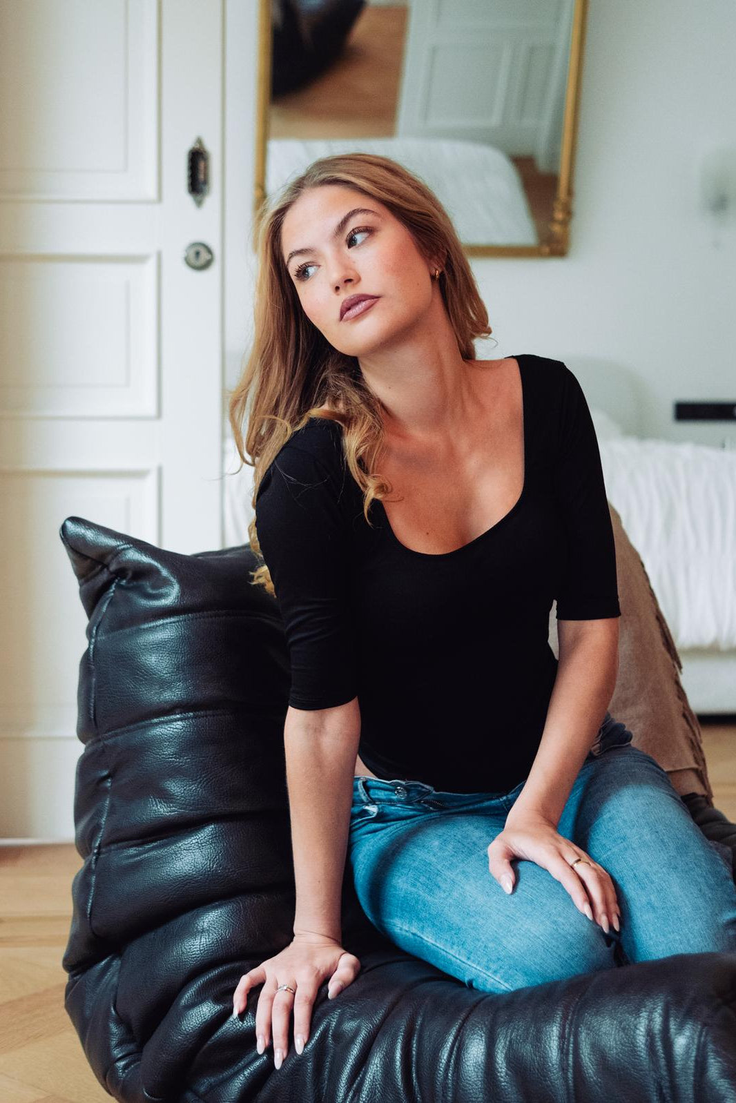 schwarzer Spitzen-Body Holiday Look bequem und fair produziert von Coco Malou