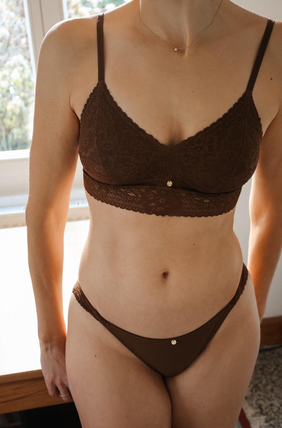 BH mit Pads von Coco Malou gepaddetes Bralette in warmen Brauntönen